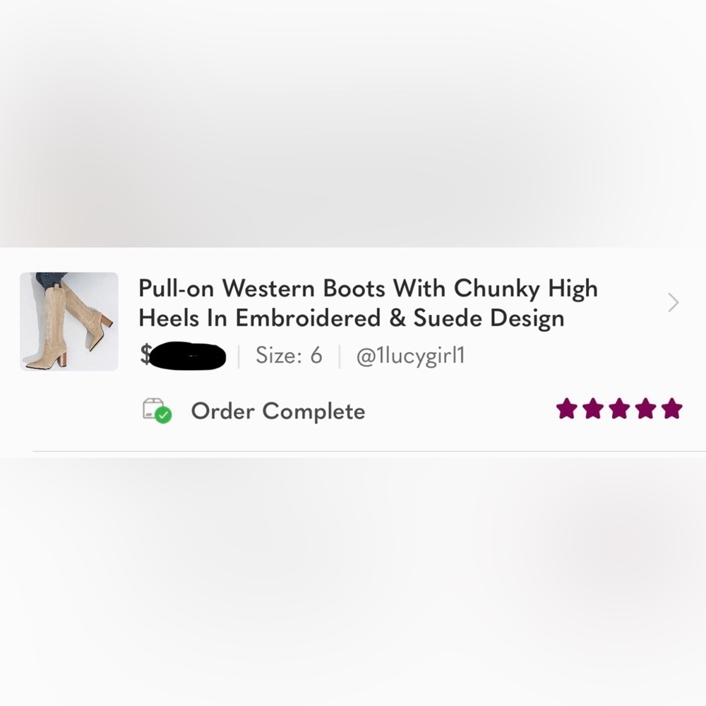 SALE Pull-on Western Boots With Chunky High Heels In Embroidered Design - Picture 7 of 7